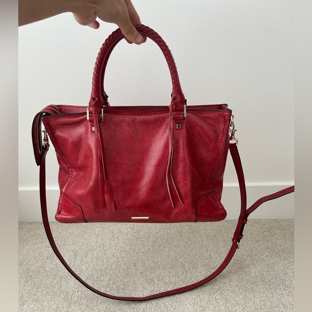 Rebecca Minkoff Red  Regan Scarlet leather Satchel